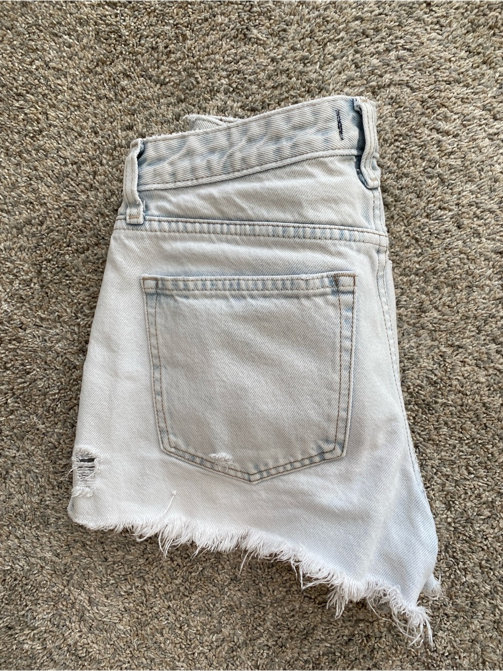 Abercrombie& Fitch Light Wash Annie High Rise Denim Shorts 29/8 - Picture 4 of 6